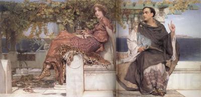 Alma-Tadema, Sir Lawrence The Conversion of Paula by Saint Jerome (mk23) Norge oil painting art